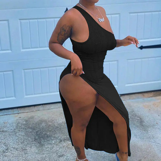 Irregular Slit Dress for Women