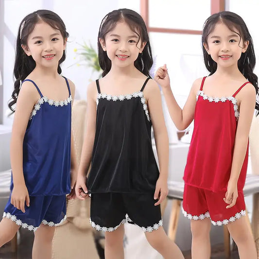 Cute Children’s Sling Pajamas for Girls