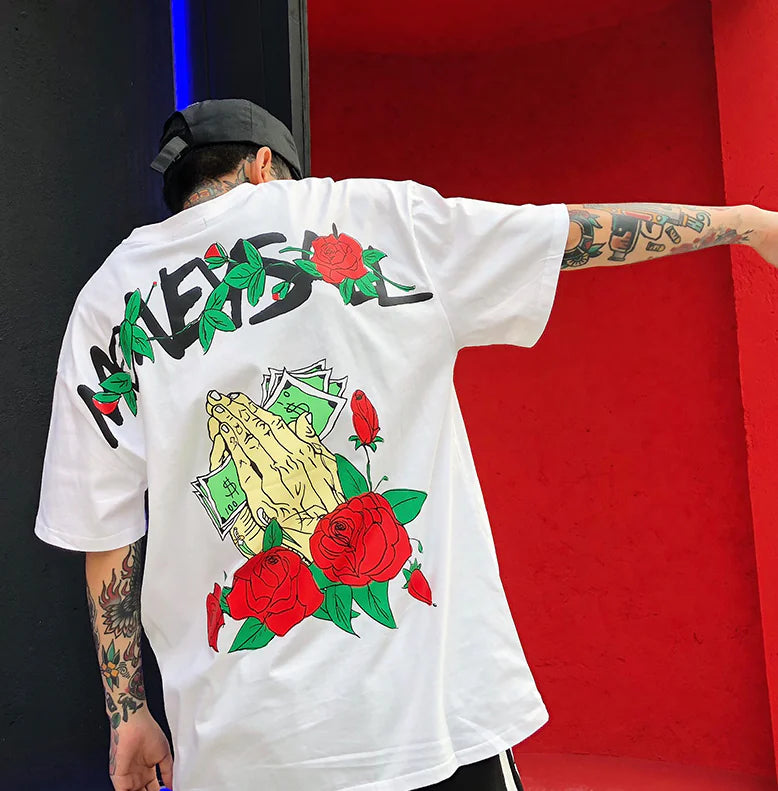 Couple's Short Sleeve T-Shirt - Money Over Everything