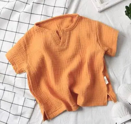 Fashionable Short-Sleeved Blouse for Babies