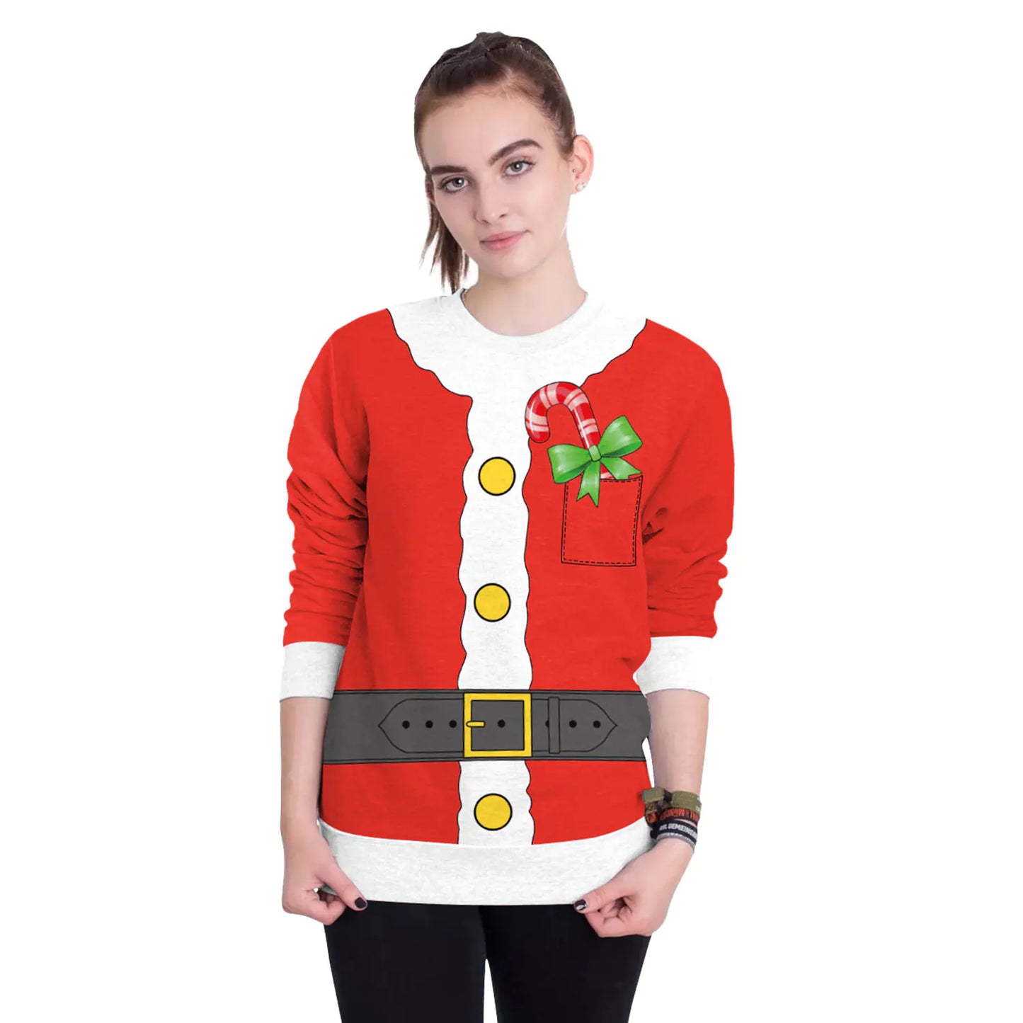 3D Digital Printed Women's Christmas Pullover Sweatshirt