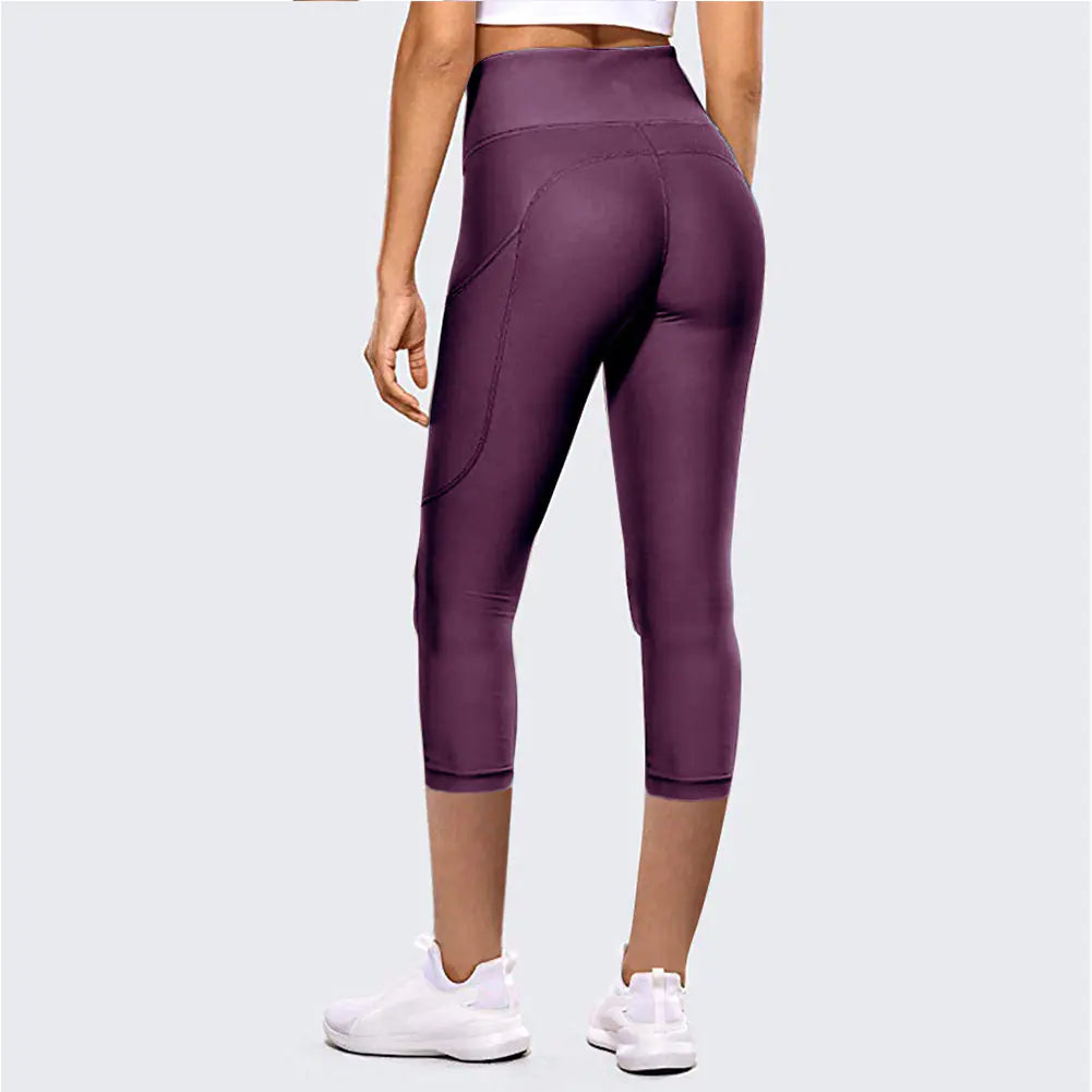 High-Waist Hip-Lifting Cropped Yoga Pants for Women