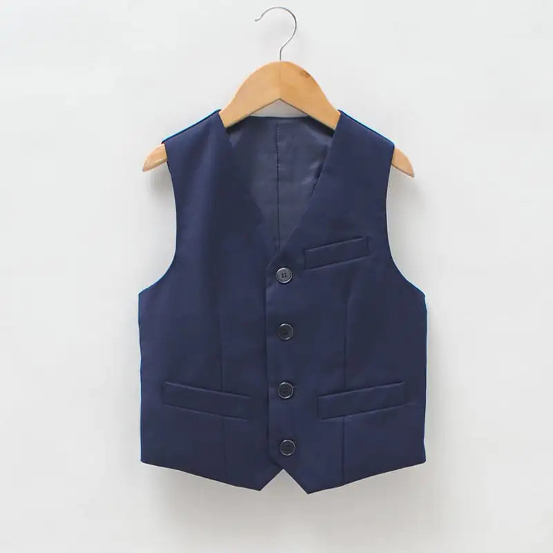 Children's Black Waistcoat for Boys' Performances