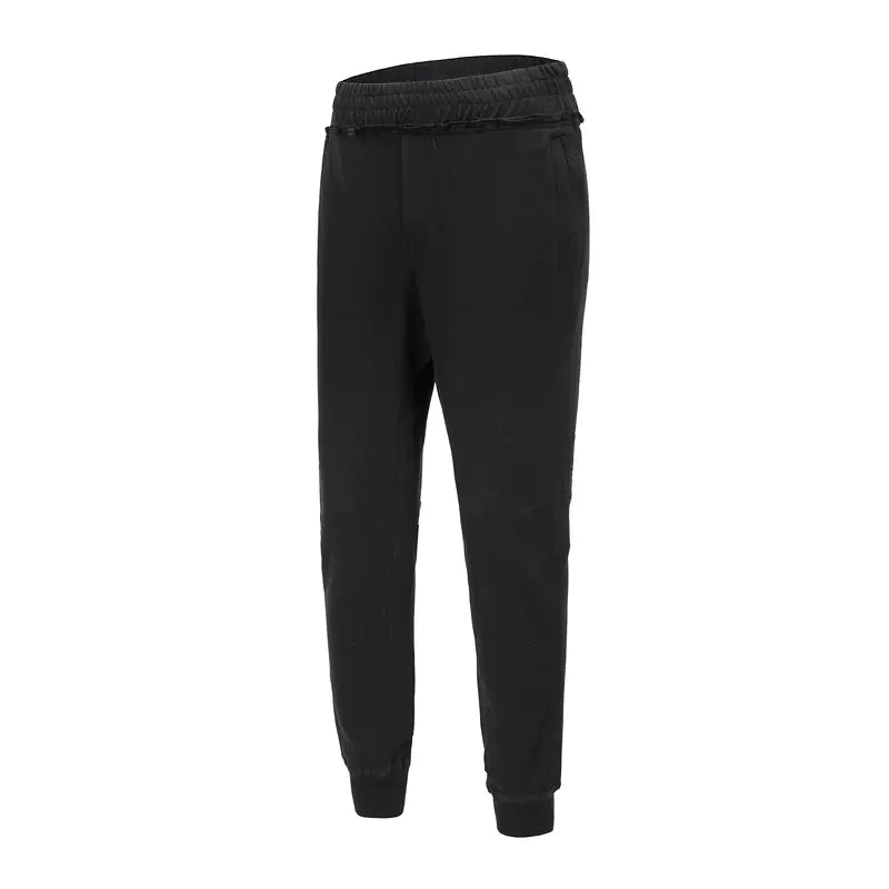 Fog Patchwork Pleated Cuffed Joggers