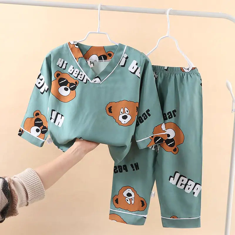 Children's Summer Lightweight Printed Homewear Set