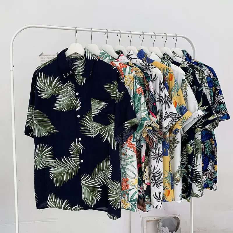 Couple's Floral Short Sleeve Hawaiian Shirts