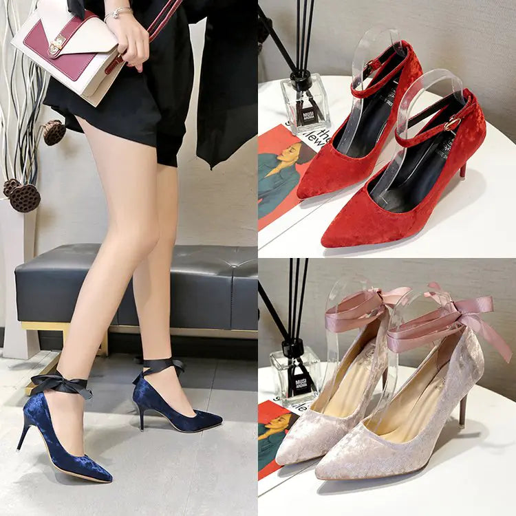 New Style Pointed Toe Work Shoes with Strap for Women