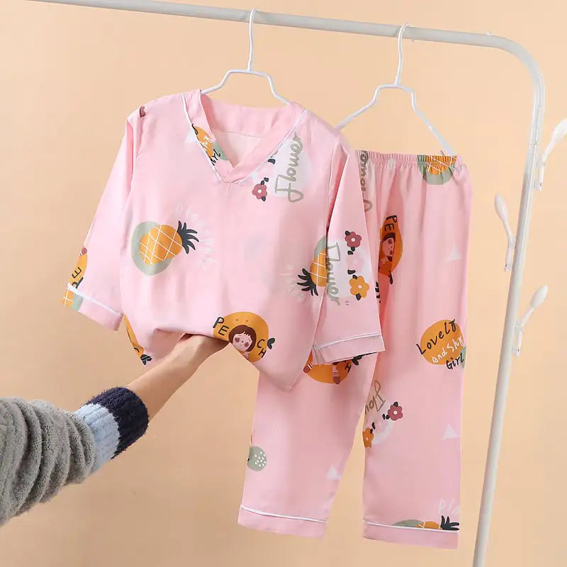 Children's Summer Lightweight Printed Homewear Set