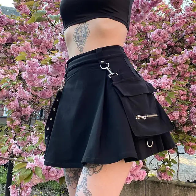 High Waist Punk Gothic Skirt for Women