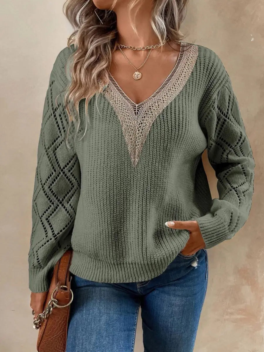 Women's Solid Color Puff Sleeve Knitted Sweater Coat