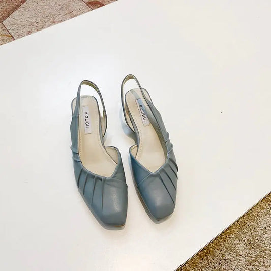 Crinkled High Heel Sandals