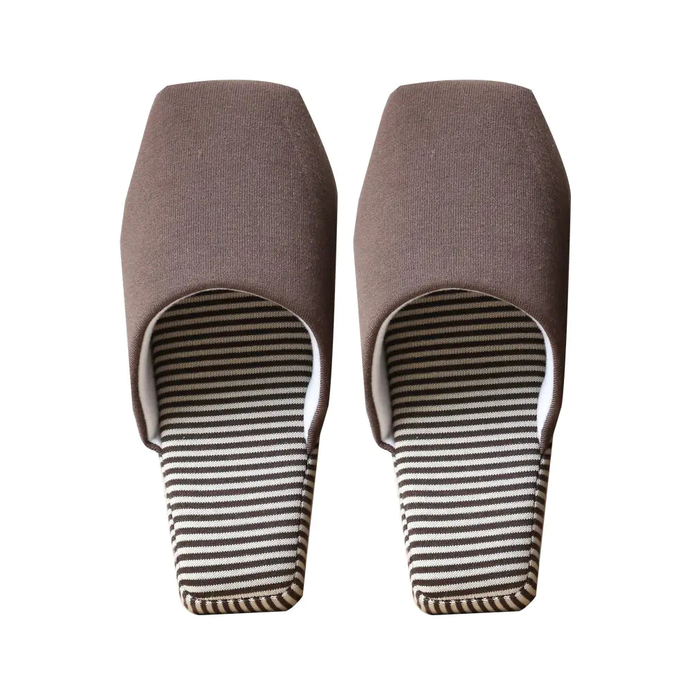 Striped Soft Bottom Slippers for Men and Women
