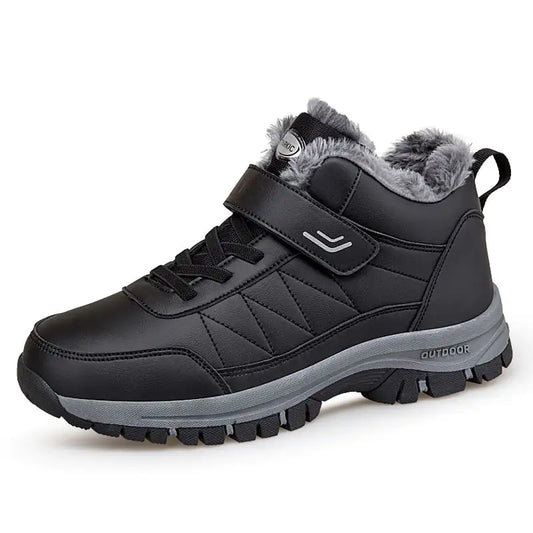 Men's Fleece-lined High-top Warm Hiking Shoes