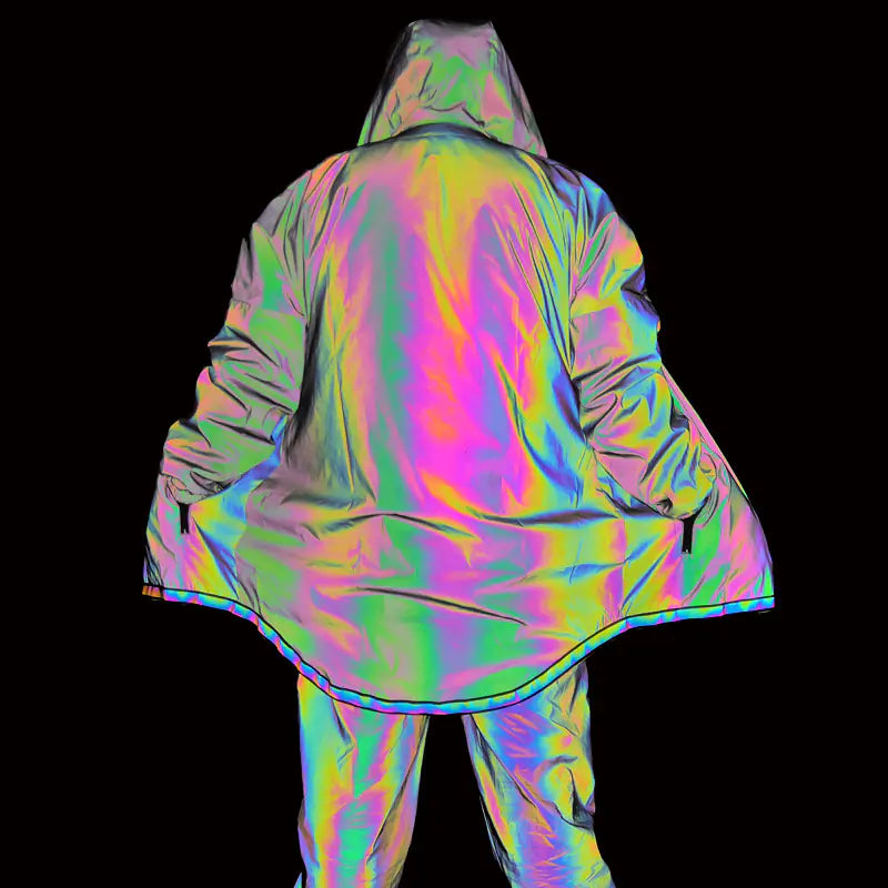 New Rainbow Reflective Windbreaker for Street Dance