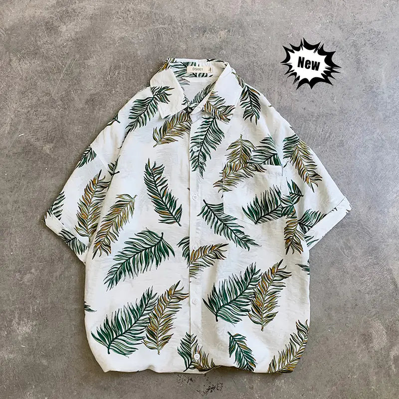 Couple's Floral Short Sleeve Hawaiian Shirts