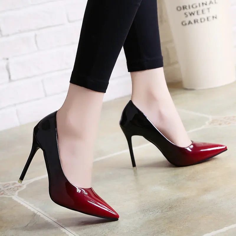 Gradient Color Stiletto High Heels - Single Shoe