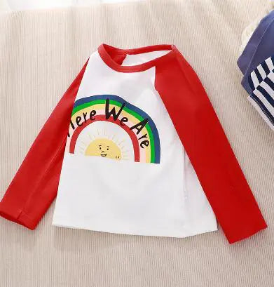 Children's Cotton Round Neck Raglan Sleeve Shirt