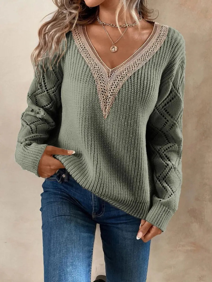 Women's Solid Color Puff Sleeve Knitted Sweater Coat