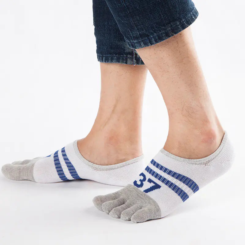 Five-Finger Sports Socks - Invisible Cotton Boat Socks