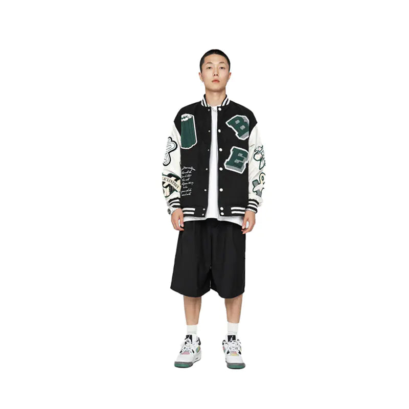 Casual Loose Trend Jacket for Heavy Industry Embroidery