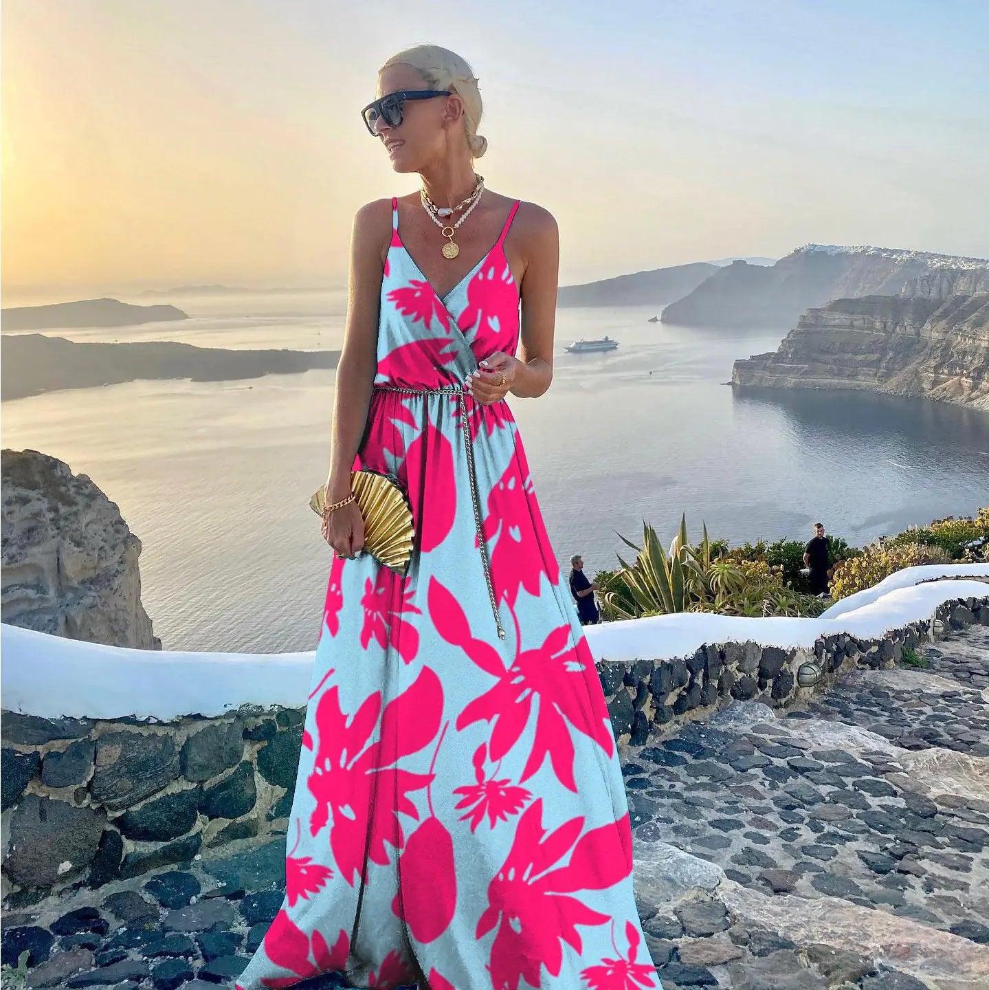 Printed Large Swing Dress for Women
