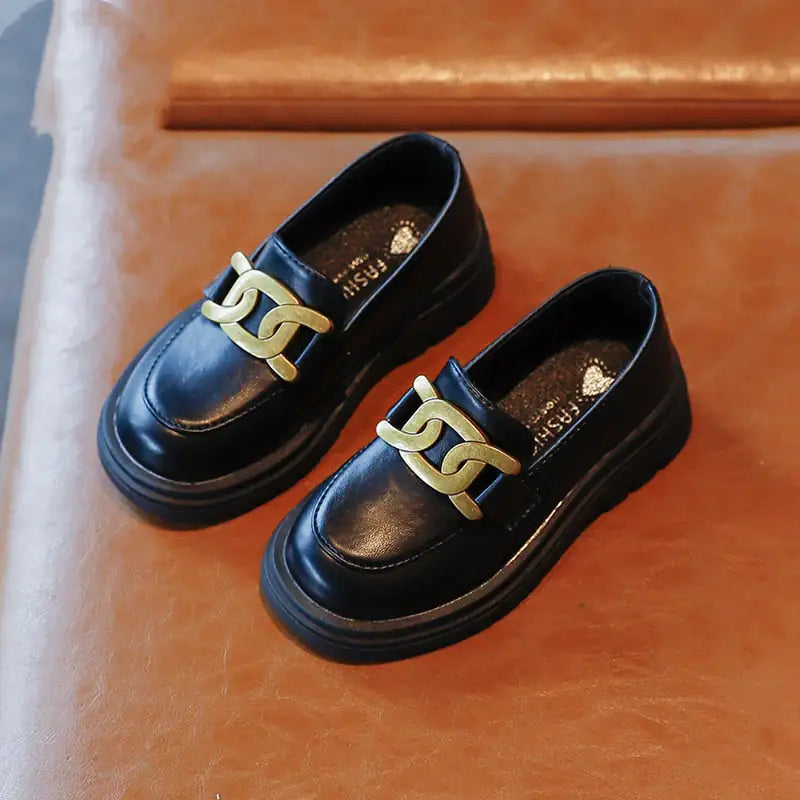 Japanese College Style Retro Black Shoes for Girls