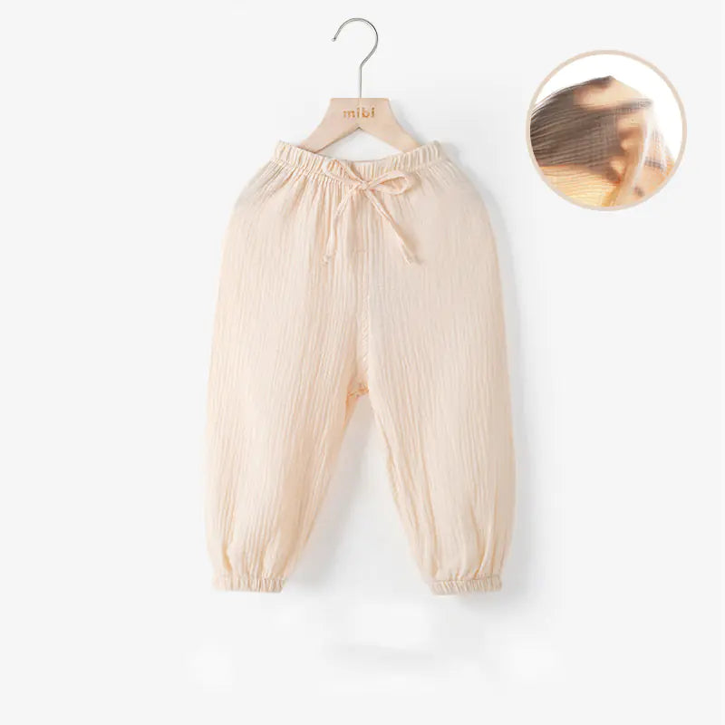 Children's Loose Cotton Linen Mosquito Pants