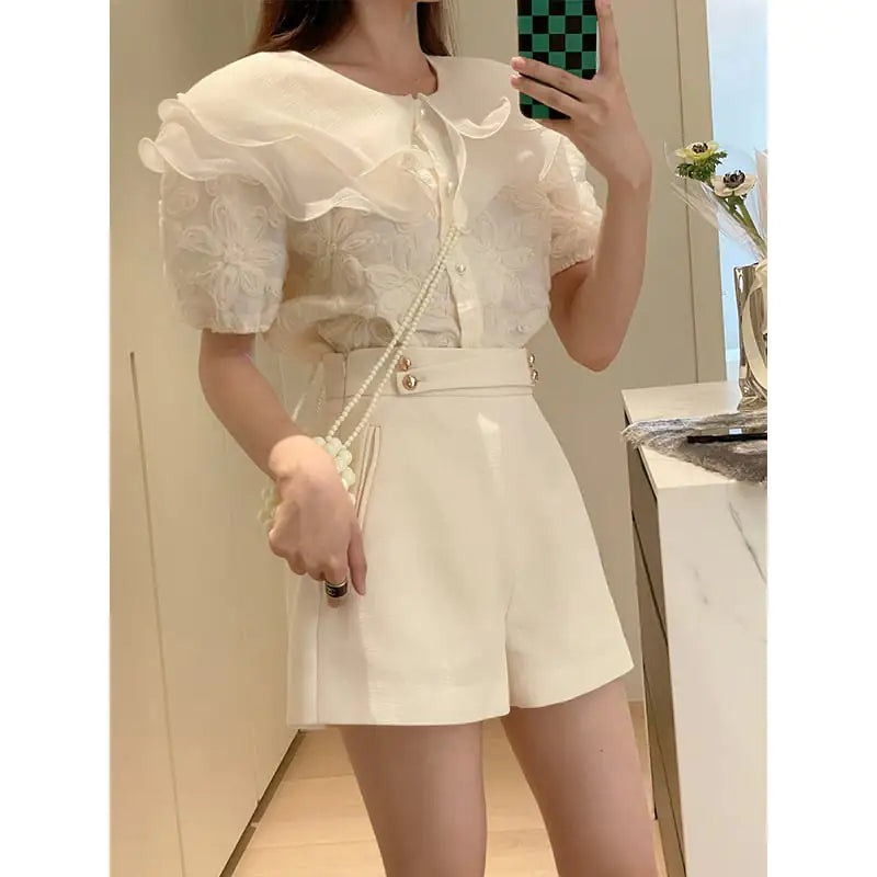 High Waist Loose Fit Straight Wide Leg Trousers