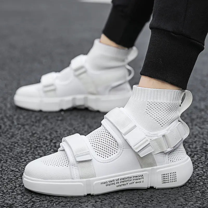 Men's High-Top Canvas Sneakers - Summer Korean Style
