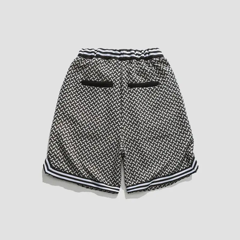 Trendy Men's Casual Woven Checkered Basketball Shorts