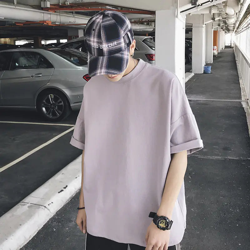 Minimalist Short Sleeve Loose Fit Men's T-Shirt