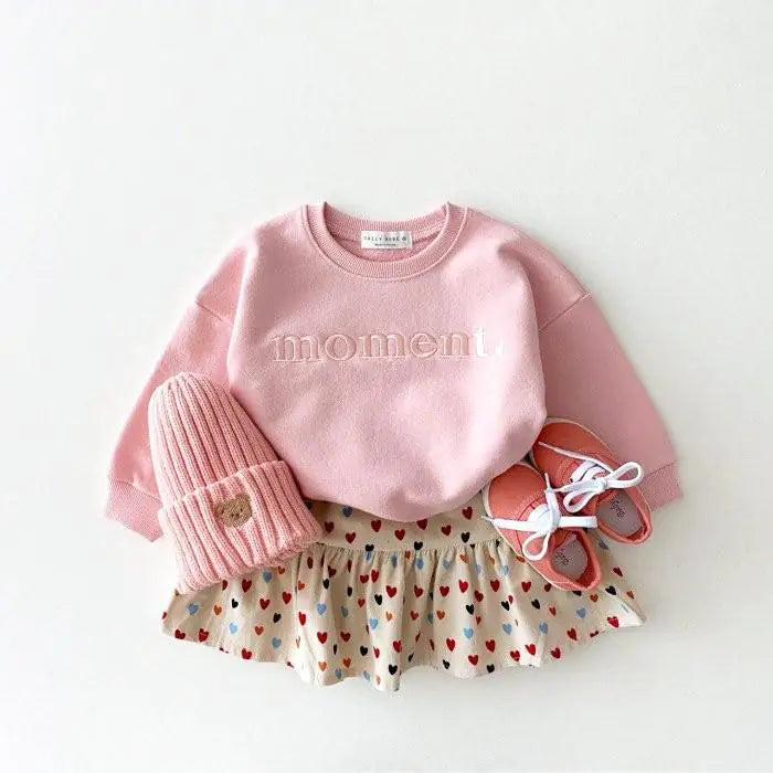 Embroidered Cotton Sweatshirt Pullover for Kids