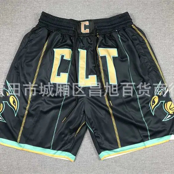 Vintage Mesh Basketball Shorts with Pockets and Zipper