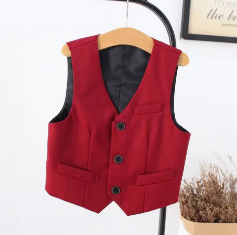 Children's Black Waistcoat for Boys' Performances
