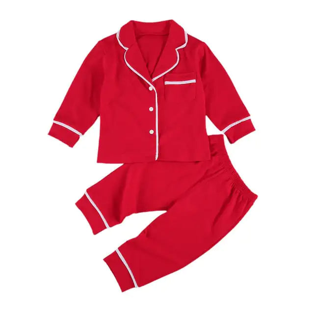 Cotton Two-Piece Pajama Set for Toddlers and Kids