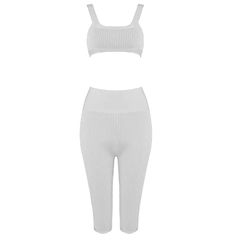 2019 Women's Casual Set - Off-Shoulder & Crop Top