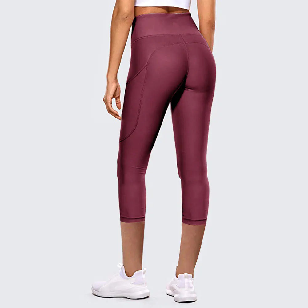 High-Waist Hip-Lifting Cropped Yoga Pants for Women