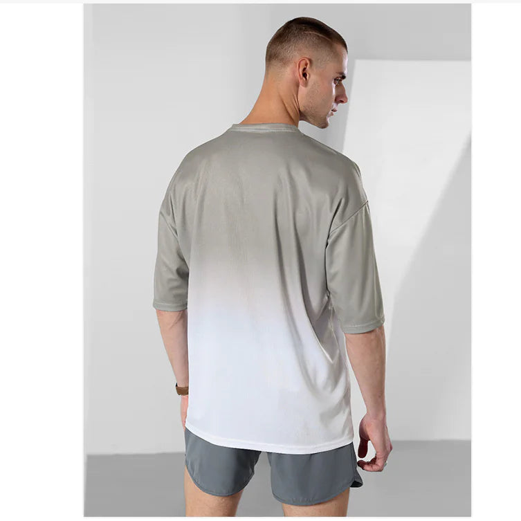 Summer Men's Plus Size Quick-Dry Ice Silk Sports T-Shirt