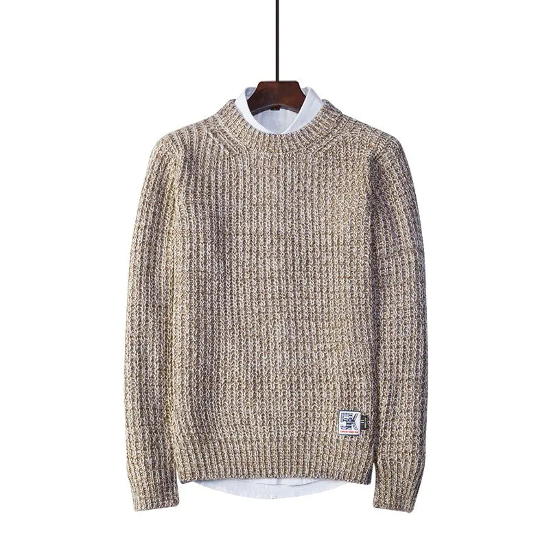 Men's Loose Fit Crew Neck Pullover Sweater