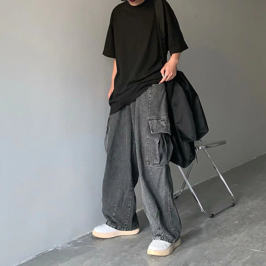 Men's Loose Straight Wide Leg Workwear Pants