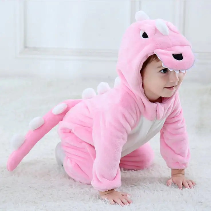Dinosaur Cartoon Cotton Jacket for Kids' Outings