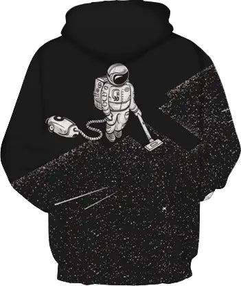 Astronaut Digital Print Hoodie for Couples (Casual Style)