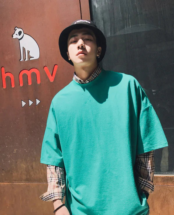 Minimalist Short Sleeve Loose Fit Men's T-Shirt