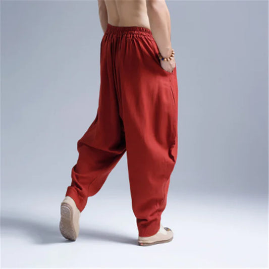 Casual Arc Pants with Ethnic Lantern Style