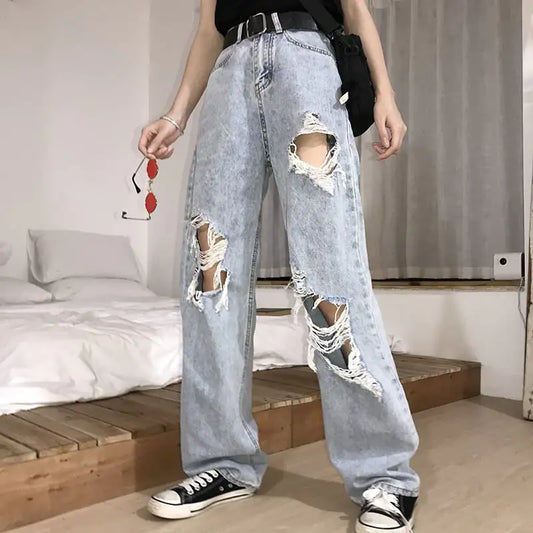 Loose Straight-Leg Wide-Leg Pants for Students