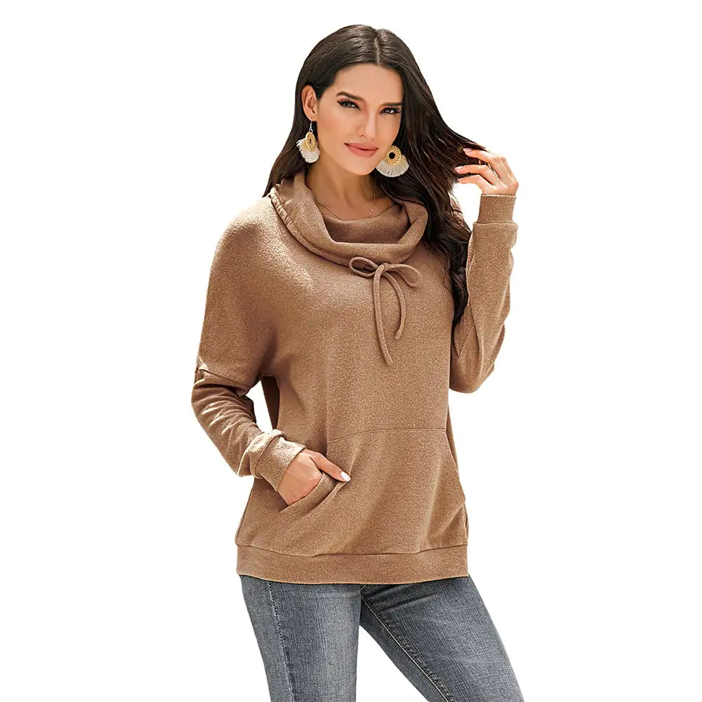 Women's Loose Fit Cashmere Long Sleeve Pullover Sweater