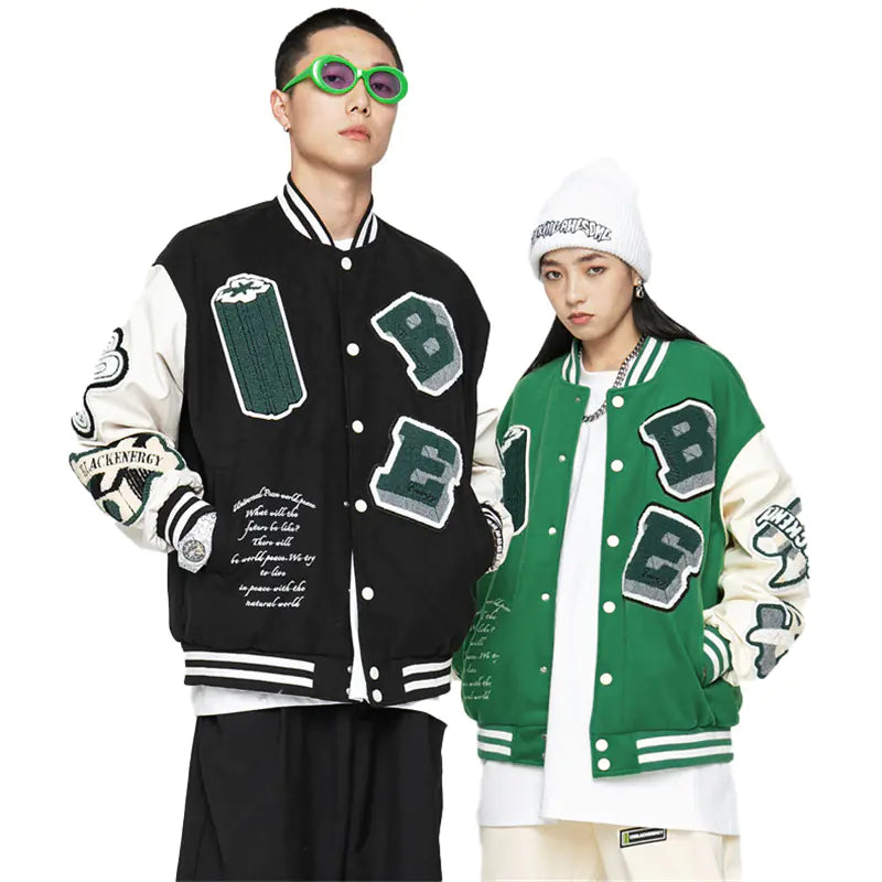 Casual Loose Trend Jacket for Heavy Industry Embroidery