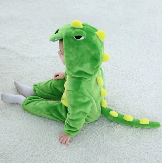 Dinosaur Cartoon Cotton Jacket for Kids' Outings