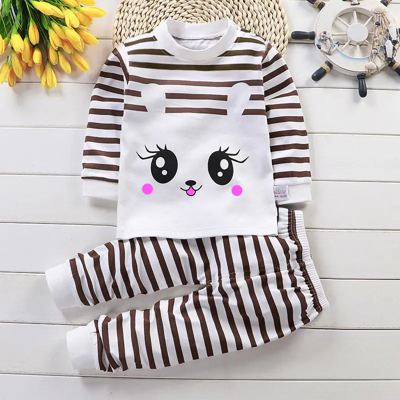 Pure Cotton Infant Pajamas Set for Children