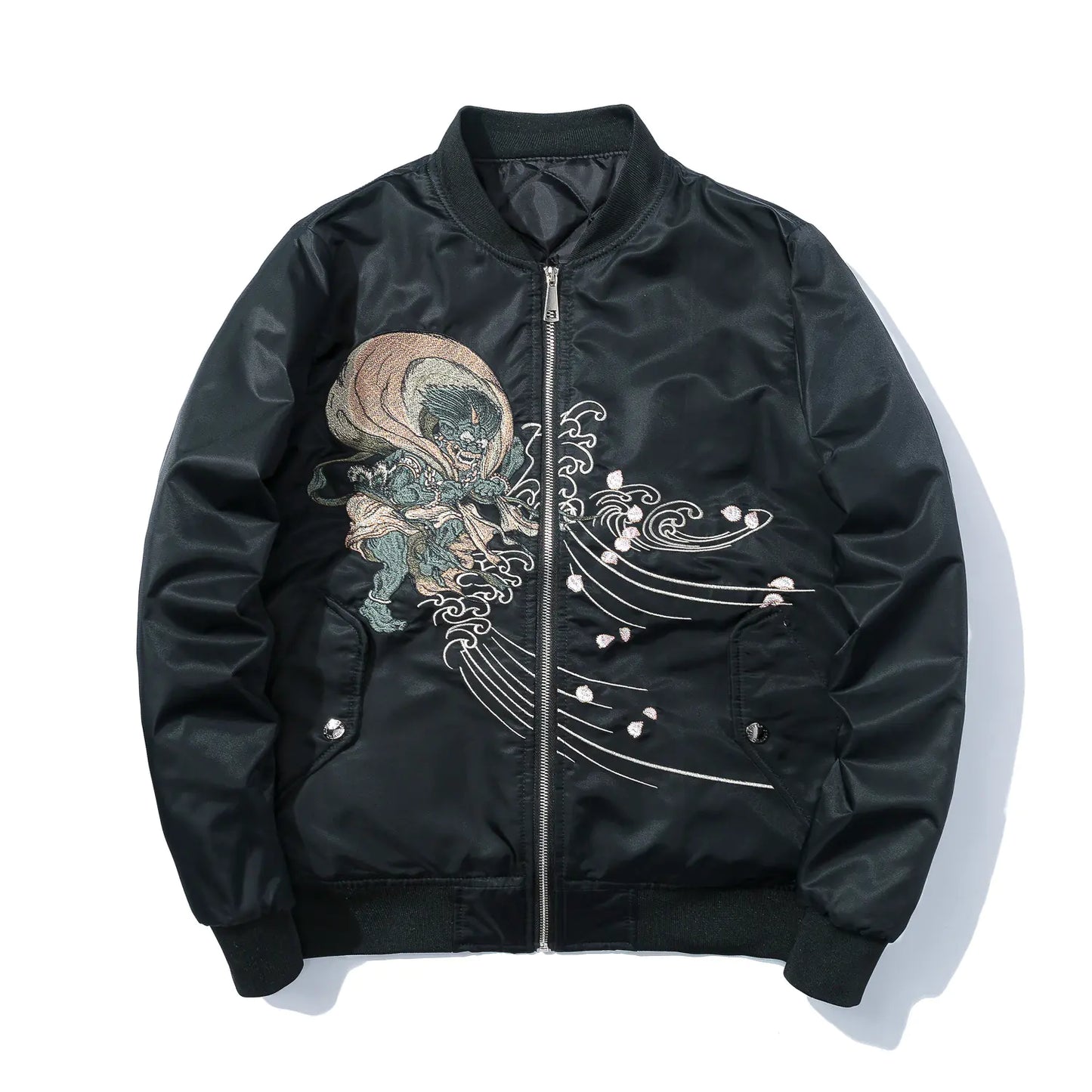 Japanese Style Embroidered MA-1 Jacket for Couples